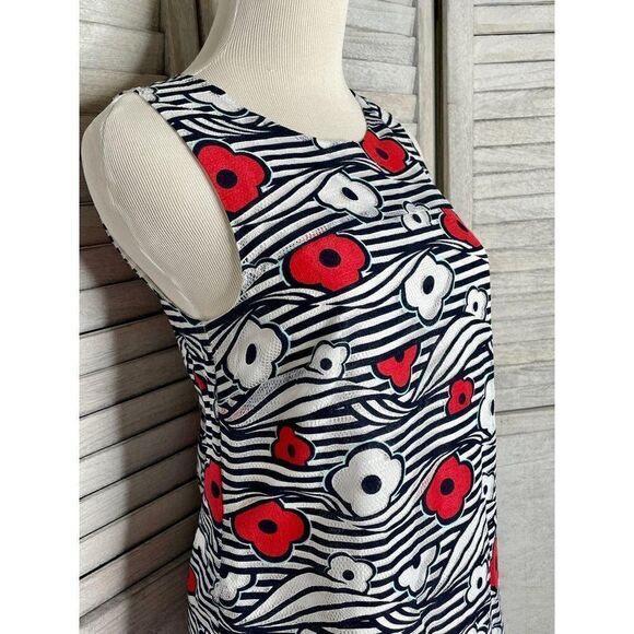 Kaari Blue Red White Blue Lace Floral Dress Size 2 - Picture 4 of 10